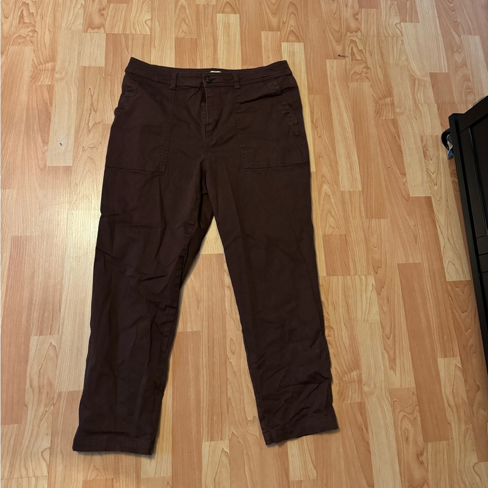 Chocolate Brown Straight Leg Pants